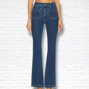 SPANX SPANXsculpt ReDefine Dark Wash Flare Jeans with Patch Pockets Size L